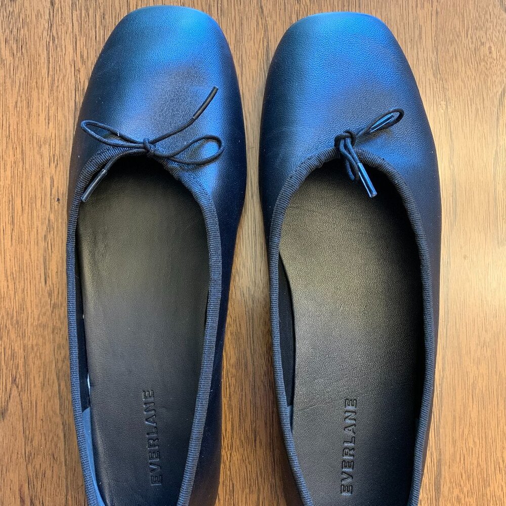 Everlane The Day Ballet Flat Black Size 8 NIB New in Box